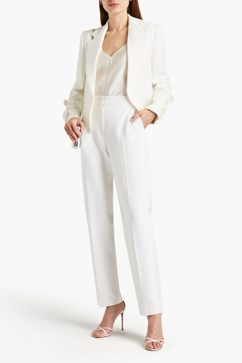 ROKSANDA Bow-detailed crepe blazer