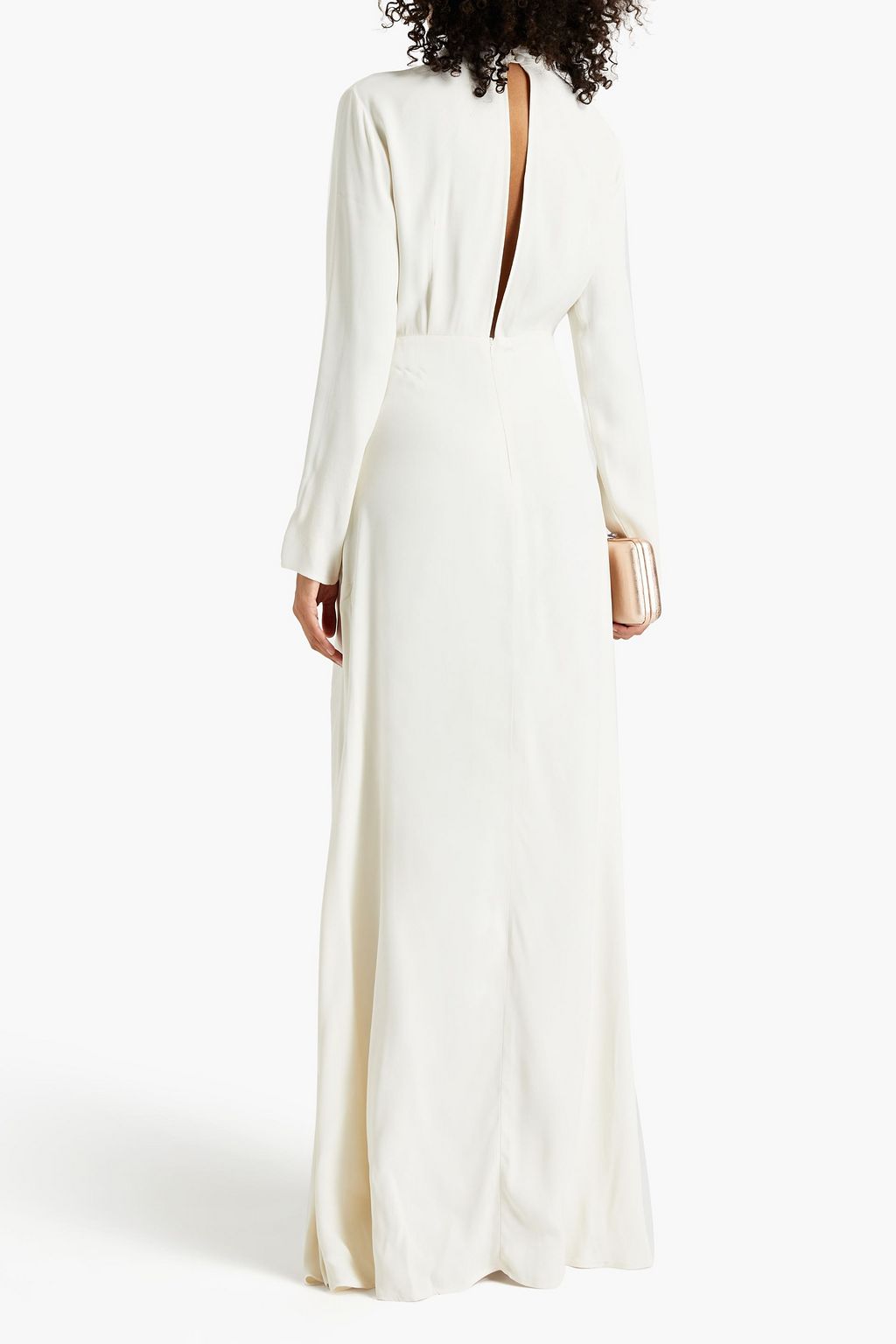 GHOST LONDON Aubrey cutout gathered crepe maxi dress