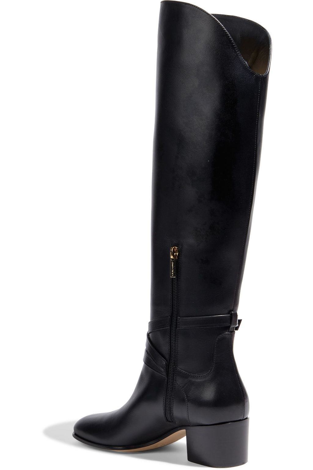 JIMMY CHOO Huxlie 45 buckled leather knee boots