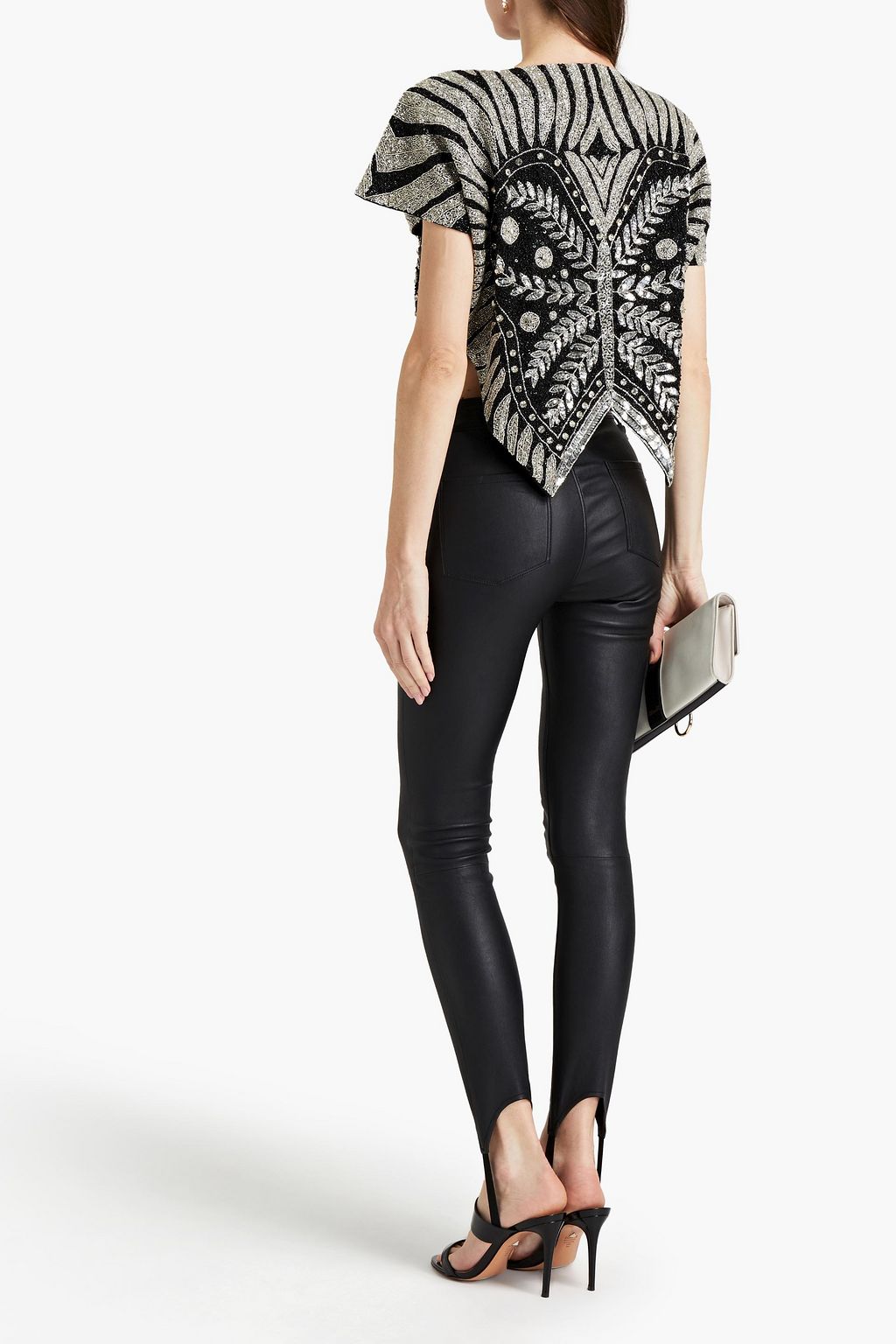 RETROFÊTE Camila embellished crepe top