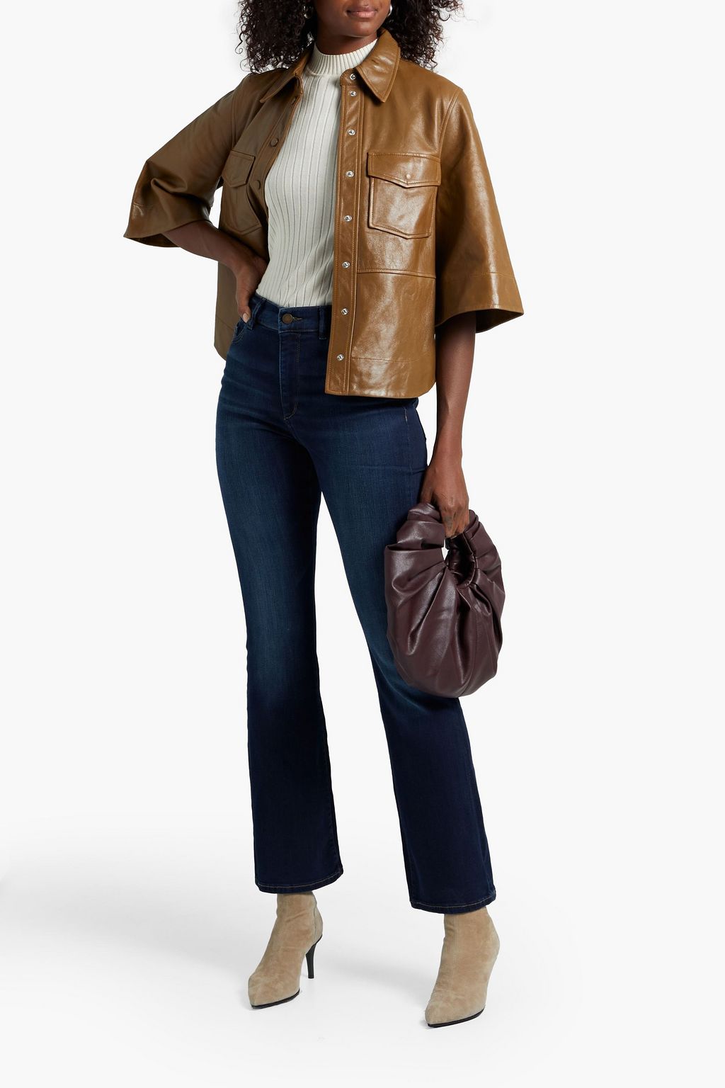 DL1961 Bridget faded high-rise bootcut jeans
