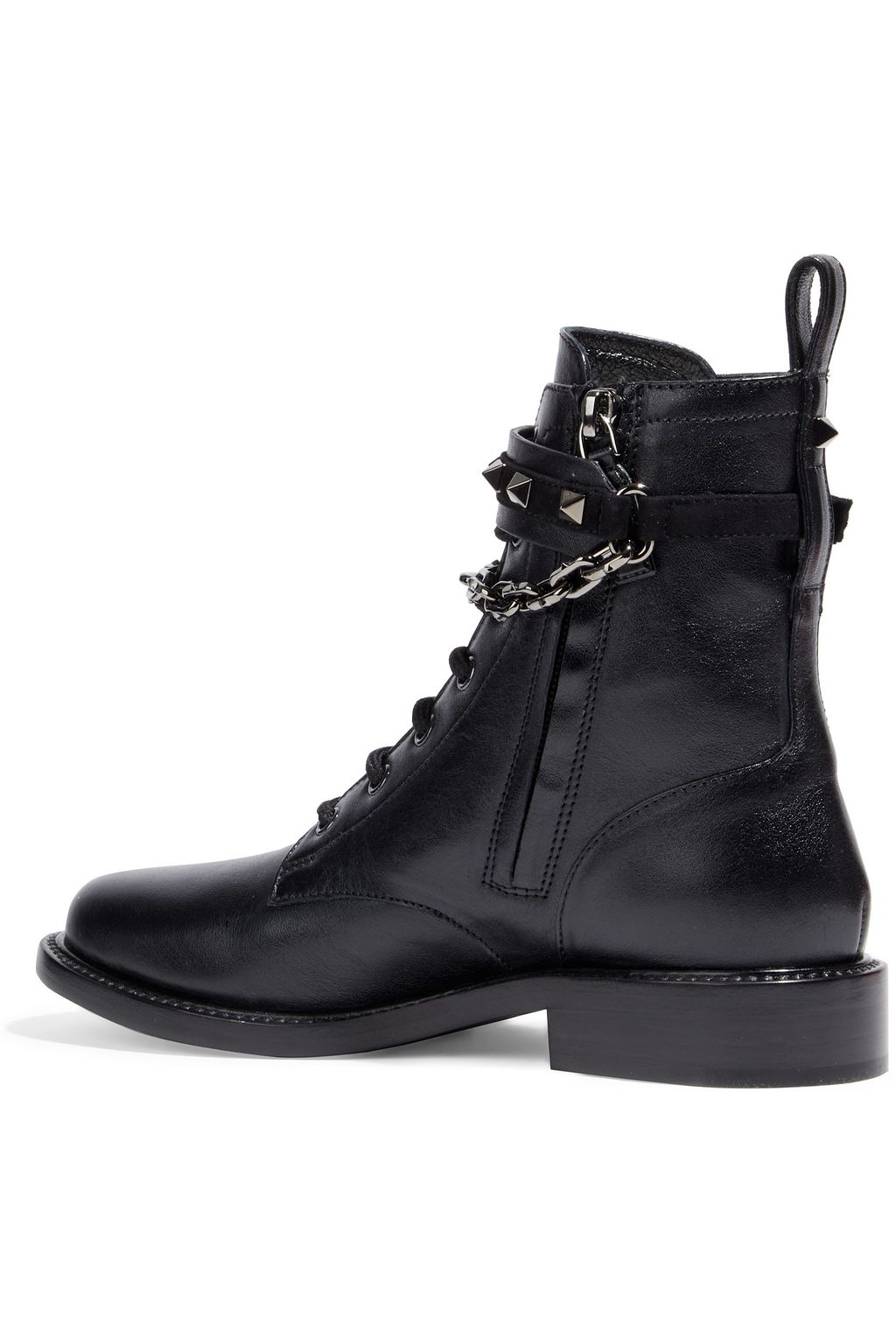 Black Rockstud chain-embellished 