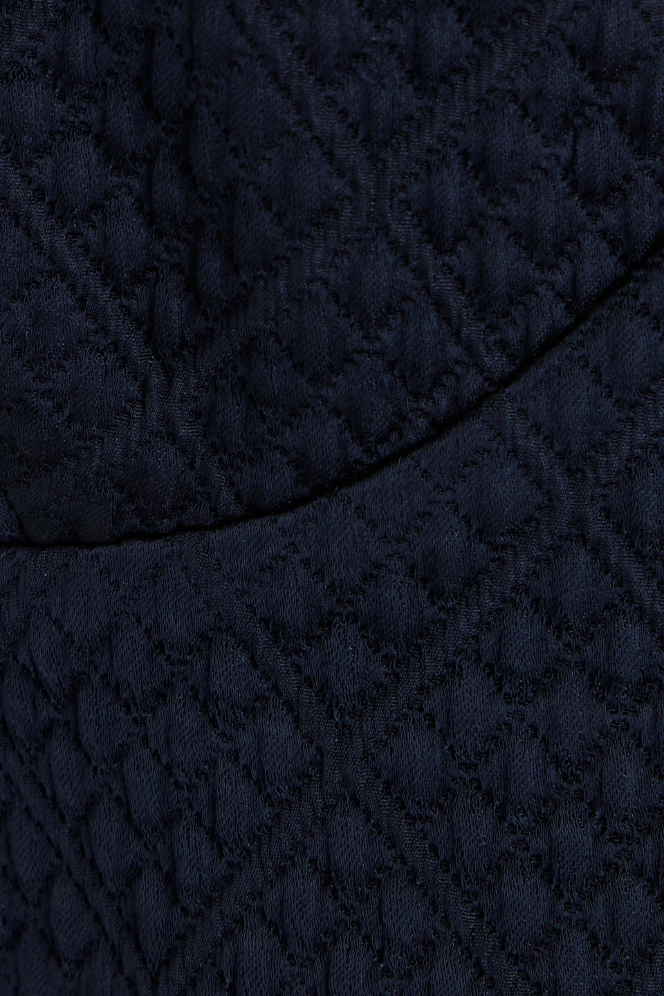 Adam Lippes Matelassé Wool-blend Bralette In Midnight Blue