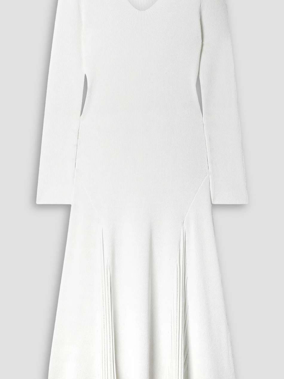 maddox ribbed-knit midi dress
