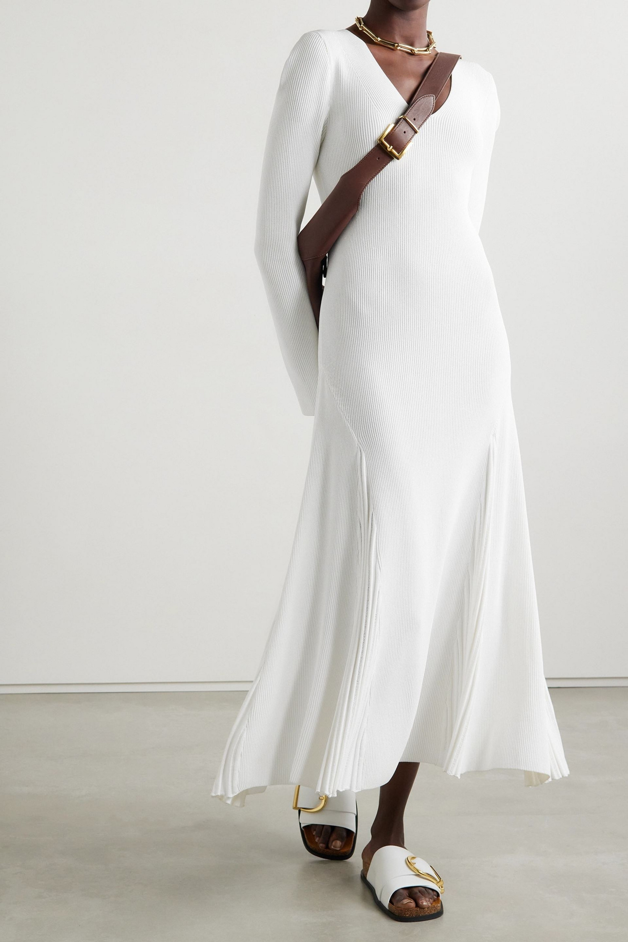 PARTOW Maddox ribbed-knit midi dress