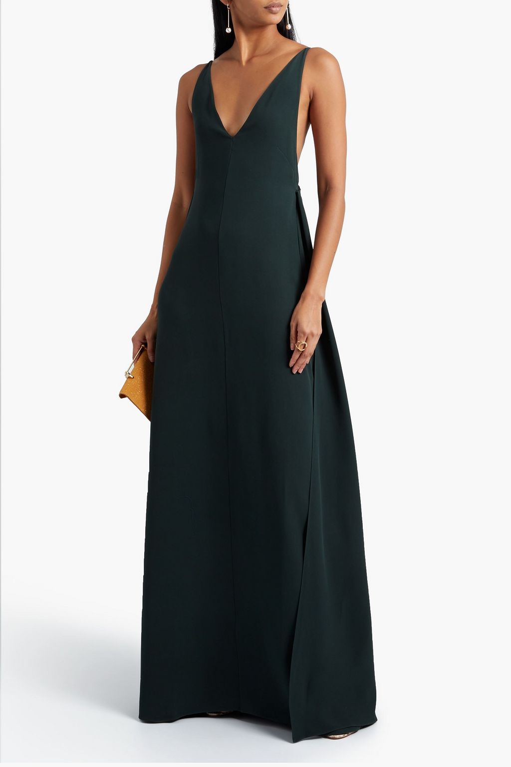 VALENTINO GARAVANI Cape-back silk-crepe maxi dress