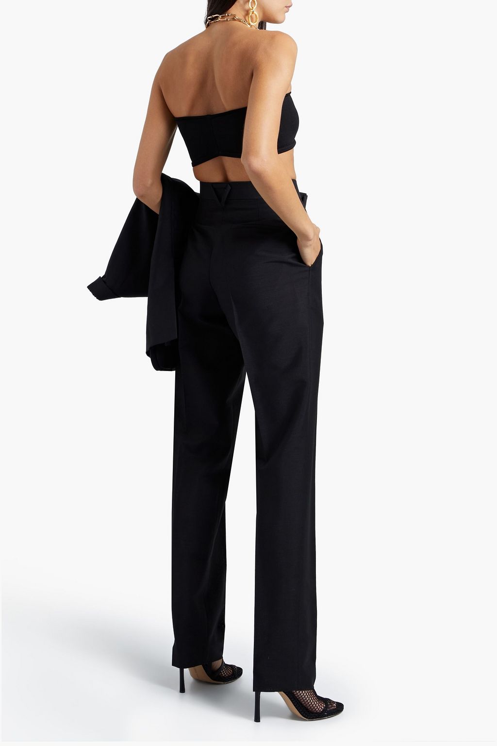 BOTTEGA VENETA Mohair and wool-blend tapered pants