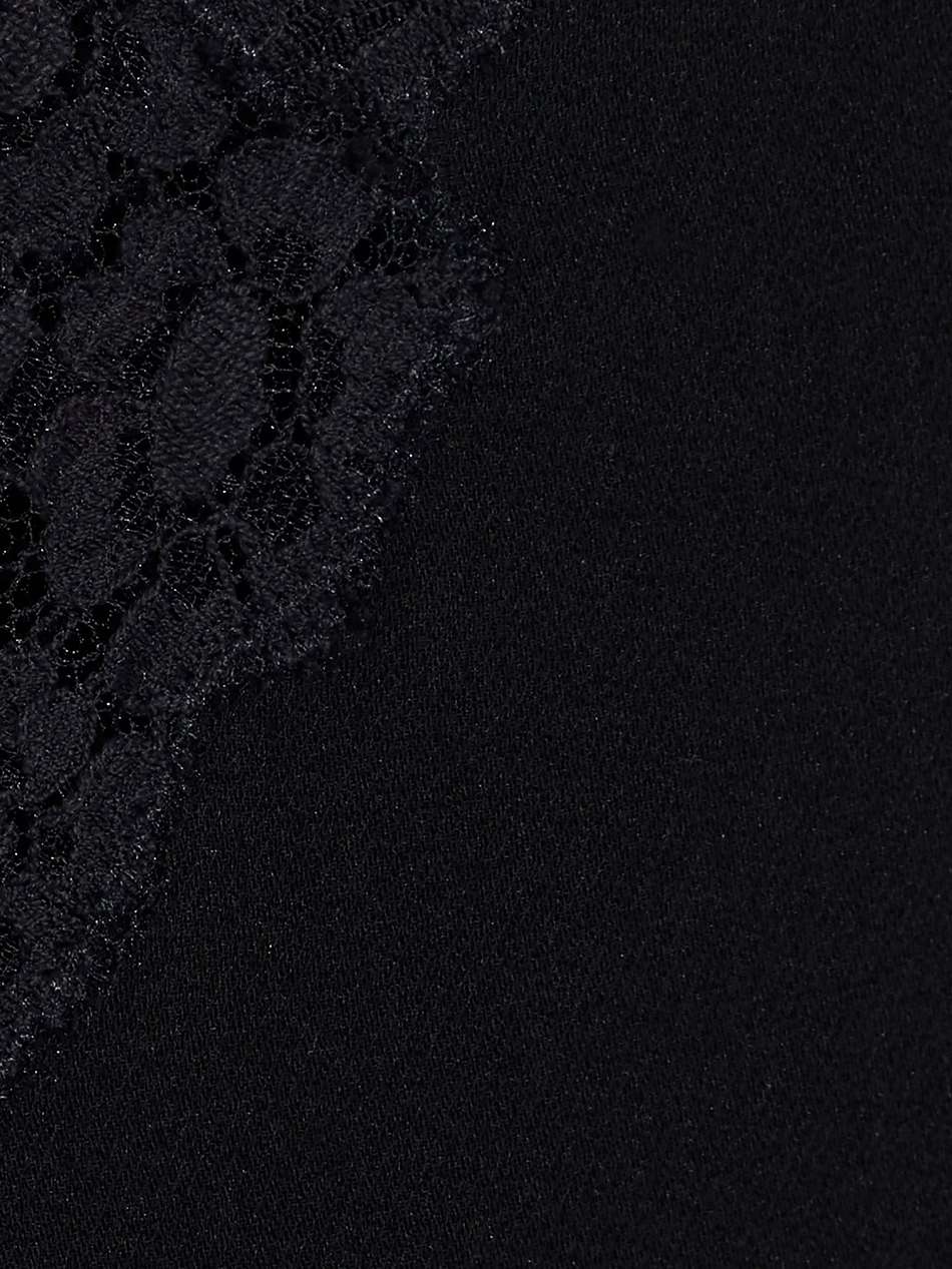 lace-trimmed silk-crepe midi slip dress