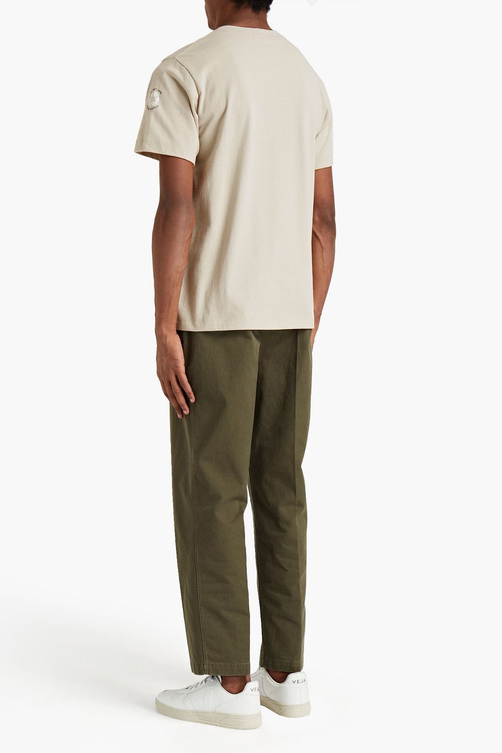 HELMUT LANG Brushed printed cotton-blend jersey T-shirt