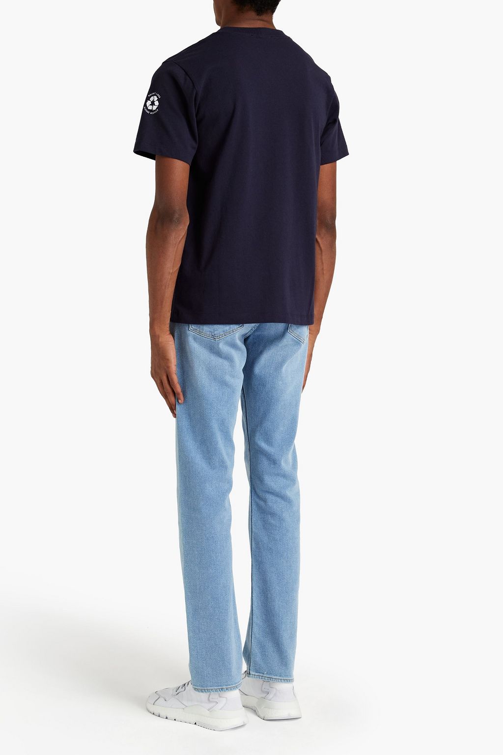 HELMUT LANG Brushed printed cotton-blend jersey T-shirt