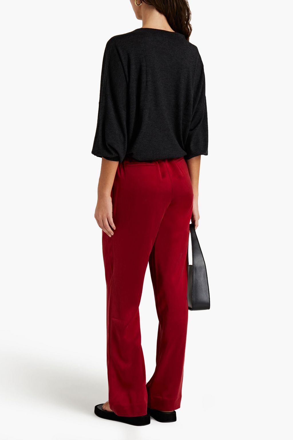 LOULOU STUDIO Pagai washed-silk straight-leg pants
