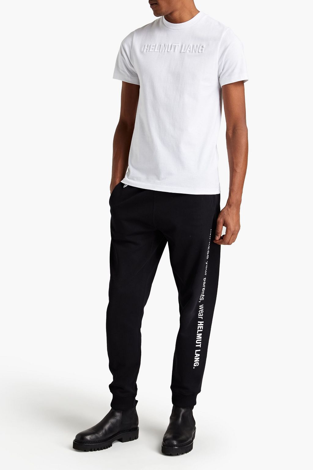 HELMUT LANG Logo-embroidered cotton-jersey T-shirt