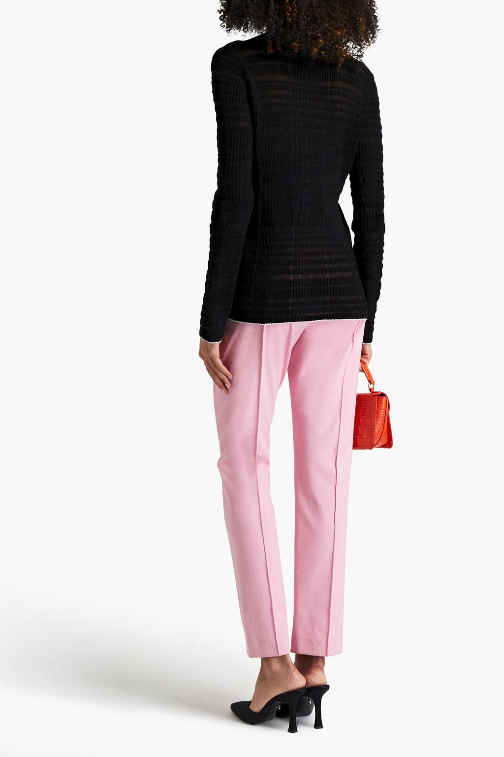 DIANE VON FURSTENBERG Alma chenille and crochet-knit sweater