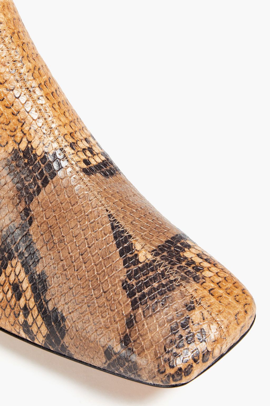 VINCE. Koren snake-effect leather ankle boots