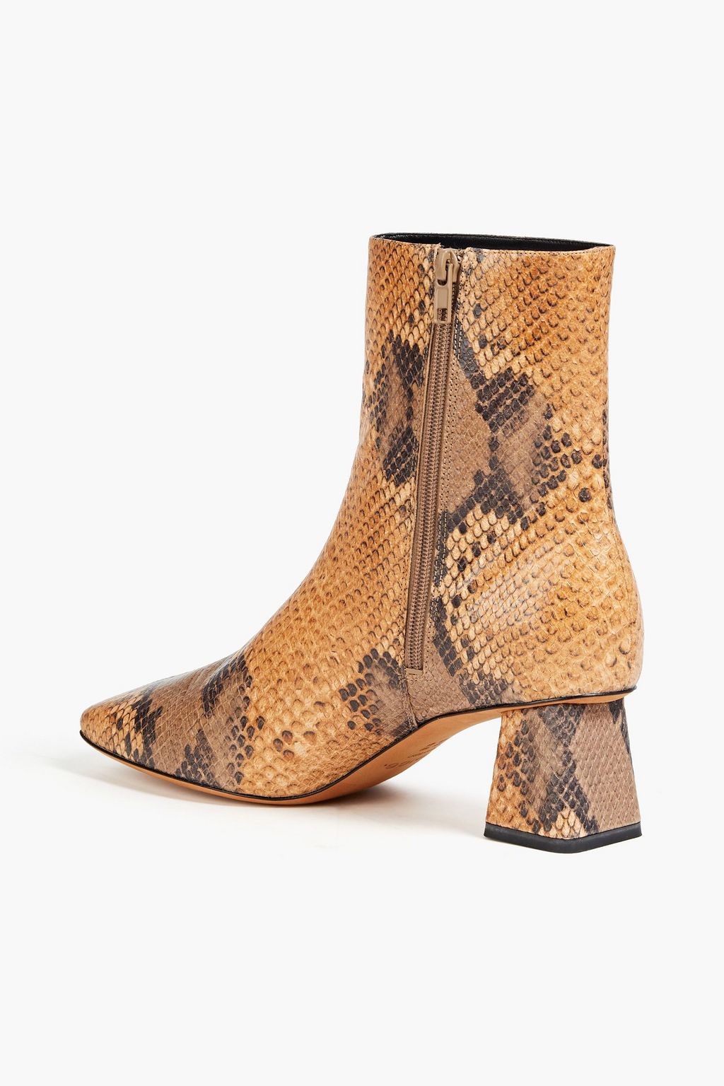 VINCE. Koren snake-effect leather ankle boots