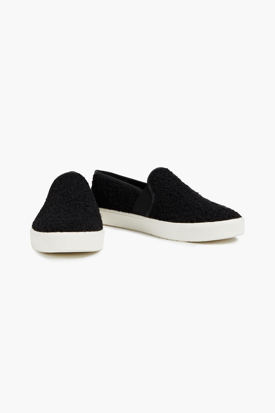 Vince Blair Bouclé Slip-on Trainers In Black