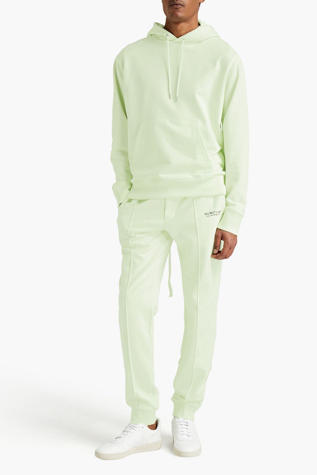 HELMUT LANG Printed French cotton-blend terry sweatpants