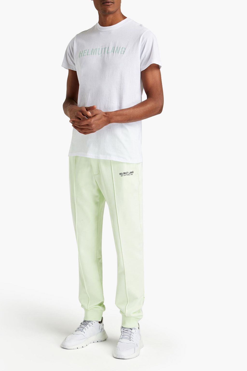 HELMUT LANG Printed slub cotton-jersey T-shirt