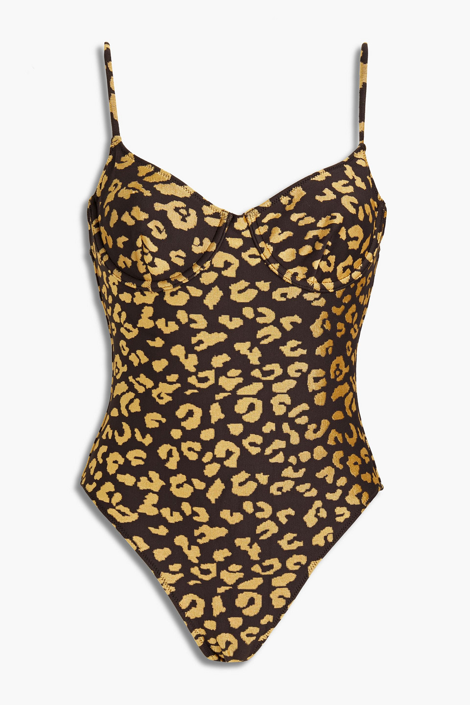 Solid & Striped The Taylor Leopard-jacquard Swimsuit In Animal Print