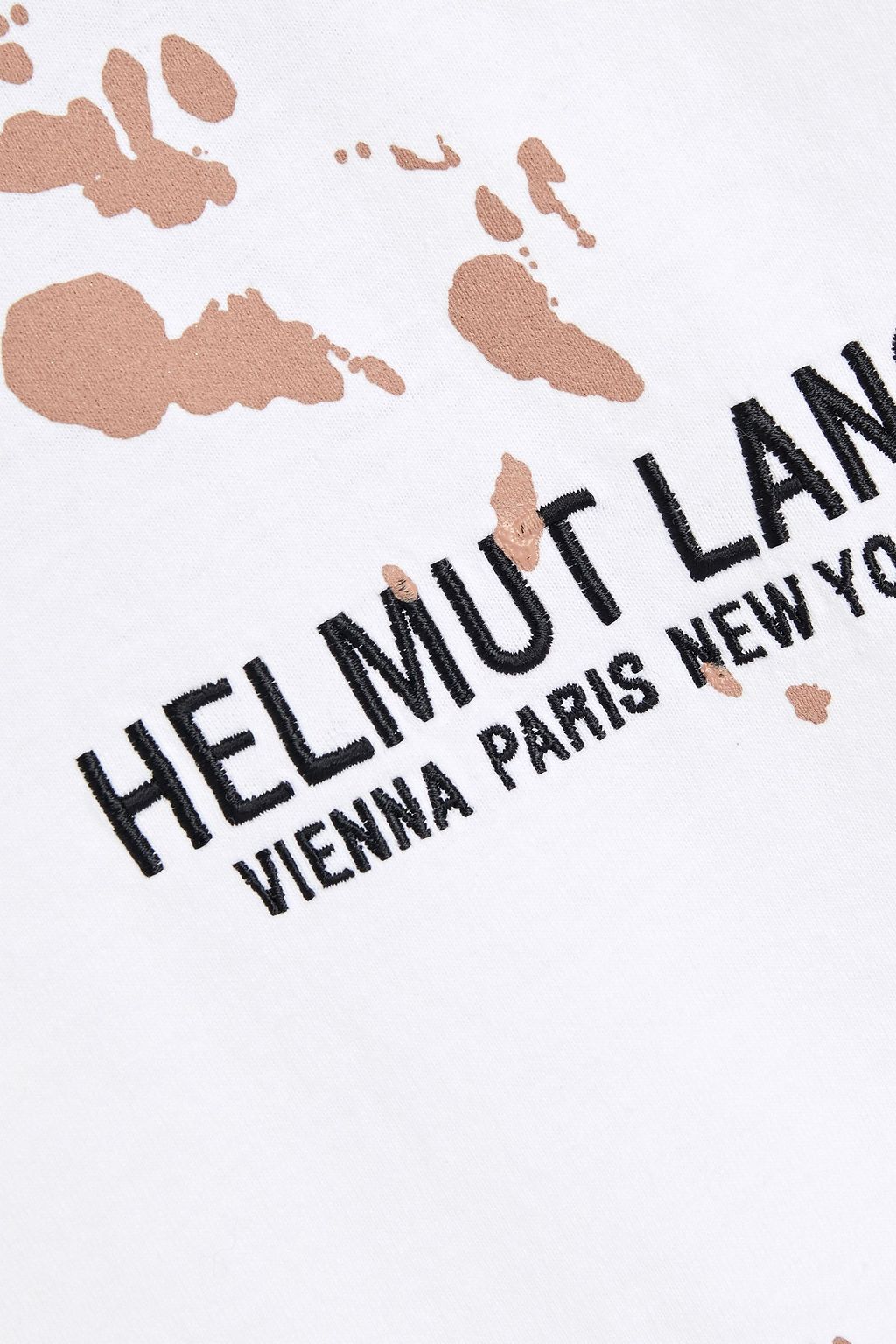 HELMUT LANG Embroidered printed cotton-jersey T-shirt