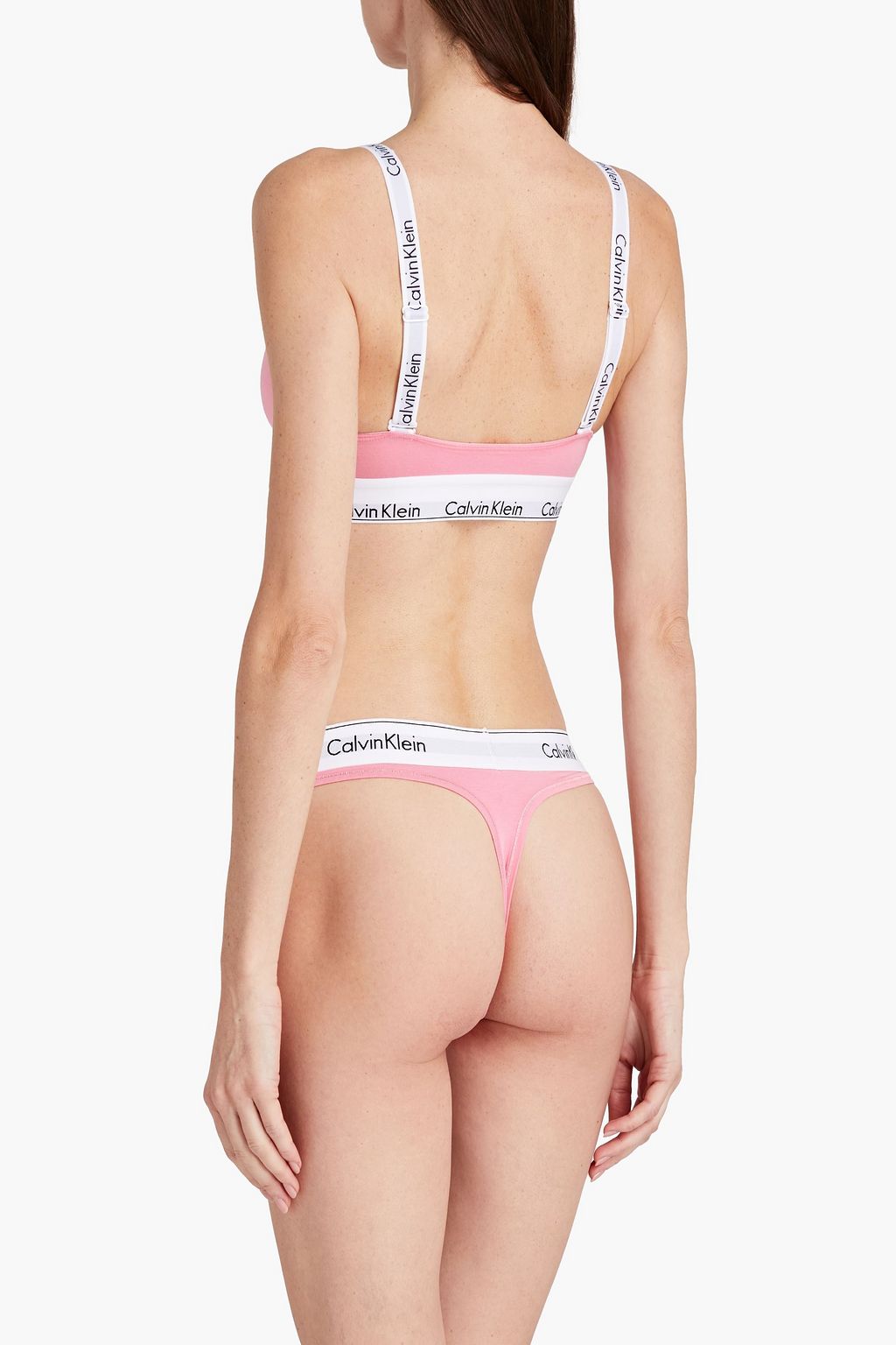 CALVIN KLEIN Printed stretch-cotton jersey thong