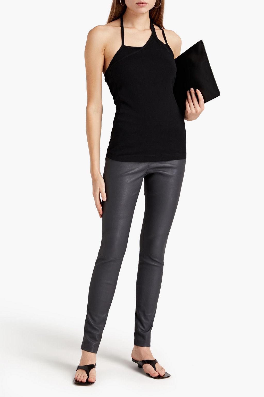 HELMUT LANG Ribbed jersey top