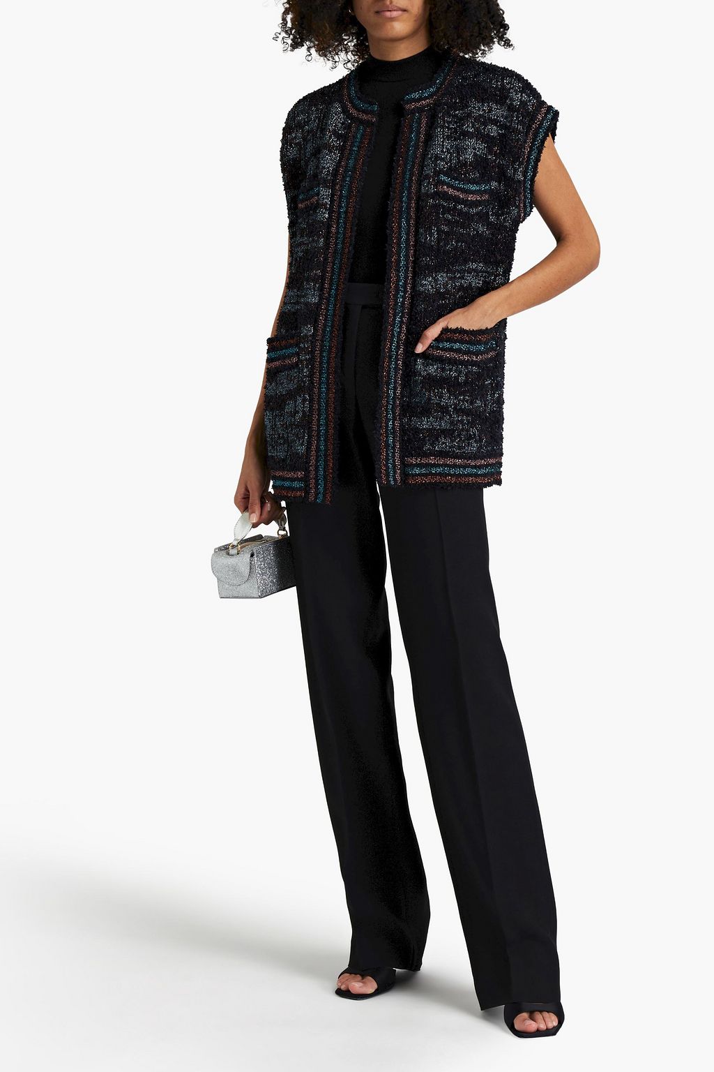 M MISSONI Metallic bouclé-knit vest