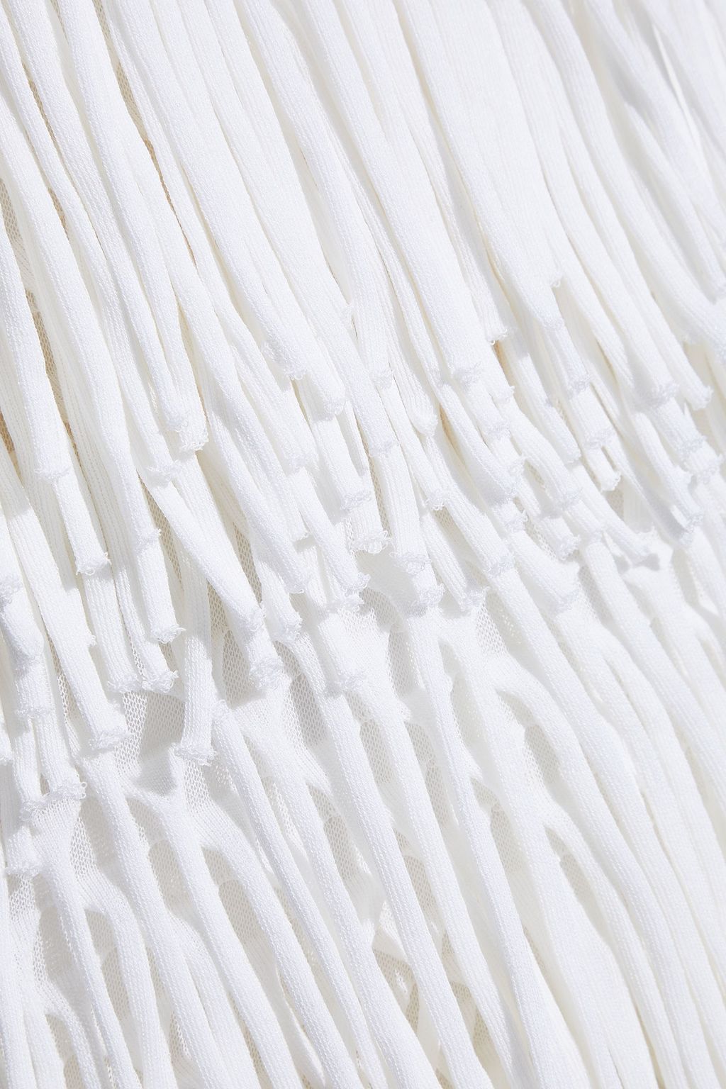 BOTTEGA VENETA Fringed cotton and silk-blend top