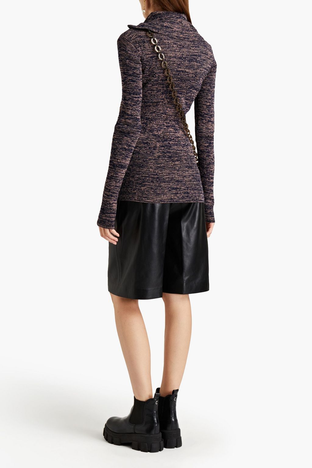 M MISSONI Marled ribbed-knit cardigan