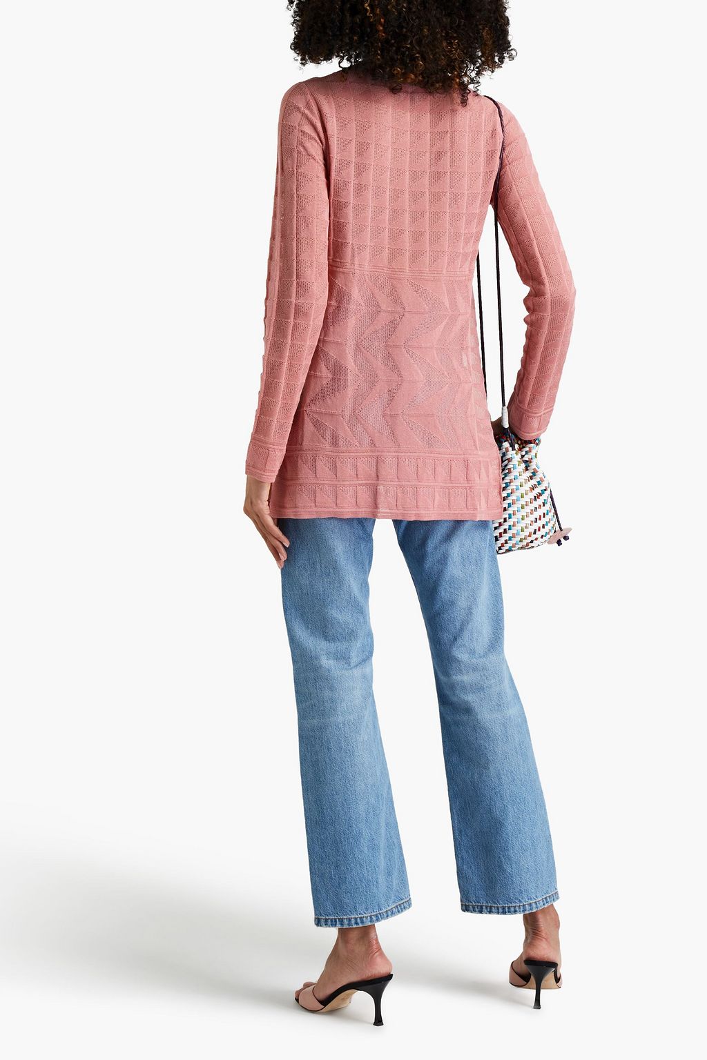 M MISSONI Crochet-knit cotton-blend sweater