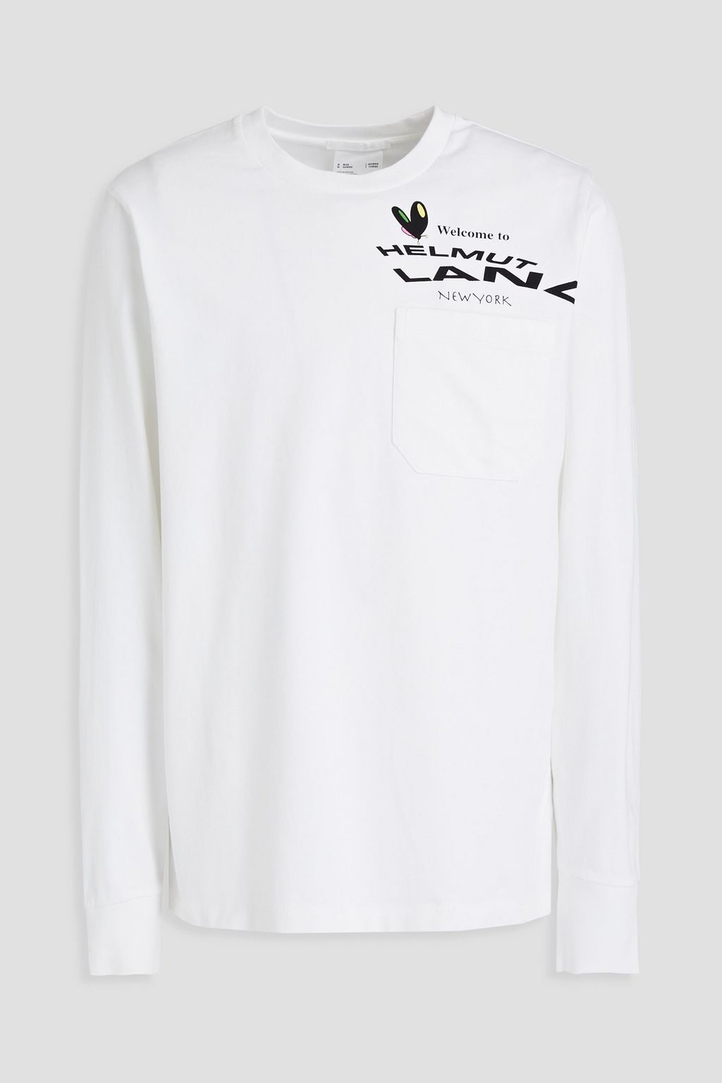 White Printed cotton-jersey T-shirt 