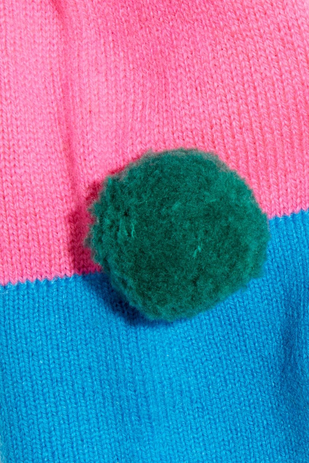 CHINTI & PARKER Handschuhe aus einer Woll-Kaschmirmischung in Colour-Block-Optik mit Pompons
