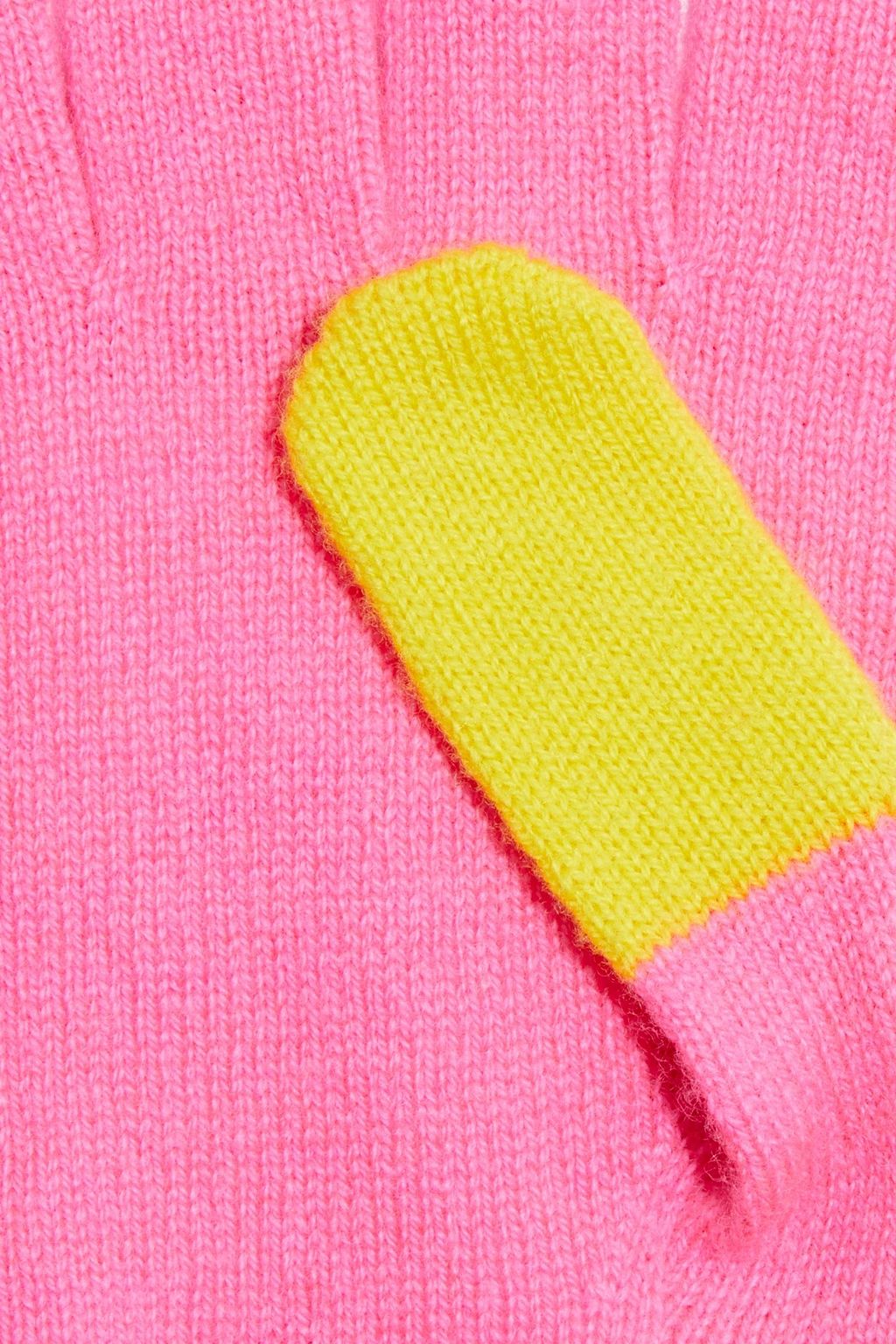CHINTI & PARKER Handschuhe aus einer Woll-Kaschmirmischung in Colour-Block-Optik mit Pompons