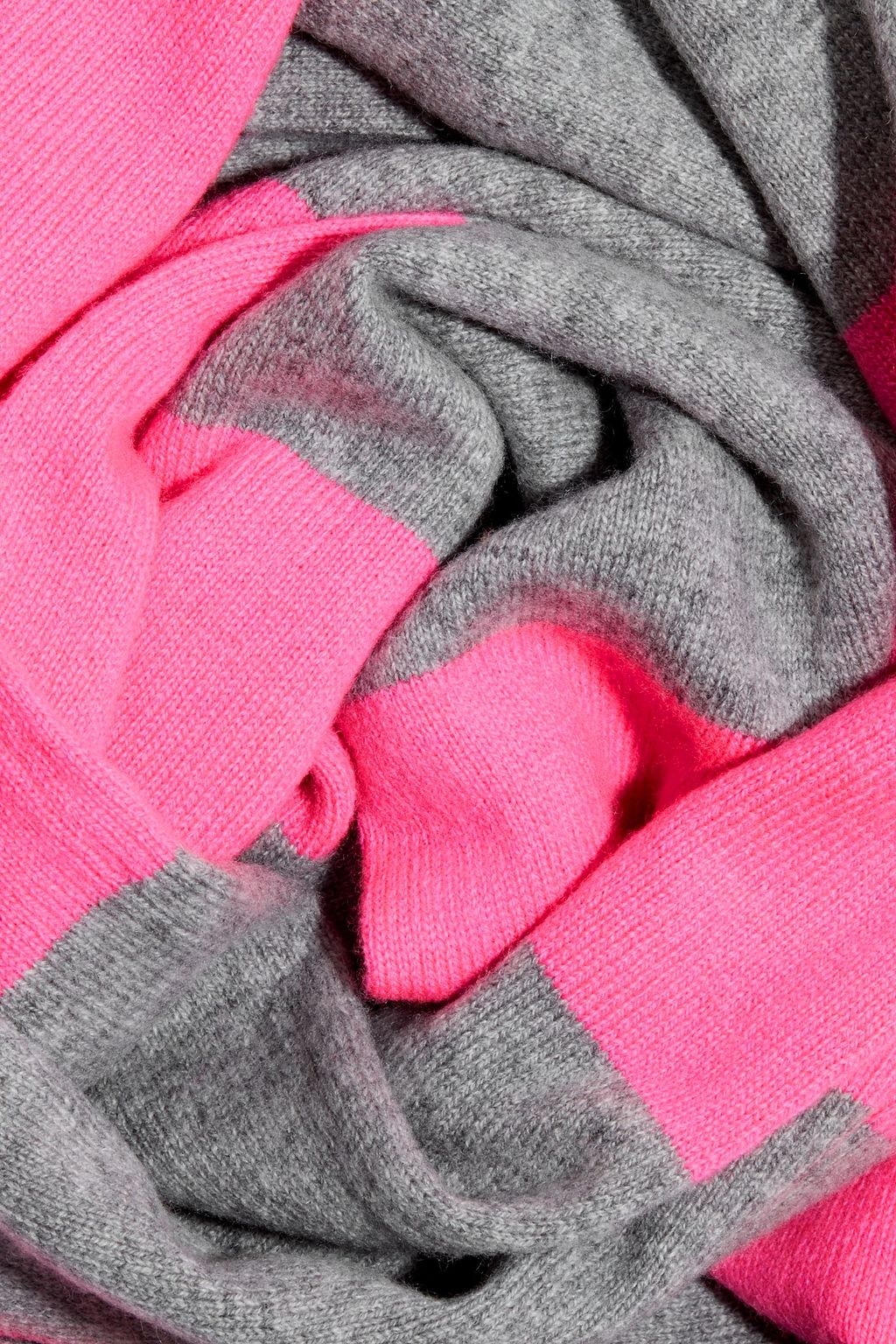 CHINTI & PARKER Striped wool and cashmere-blend scarf