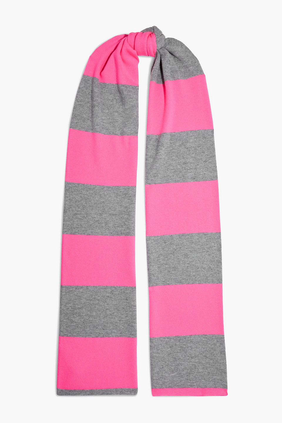 Chinti & Parker Striped Wool And Cashmere-blend Scarf In Pink
