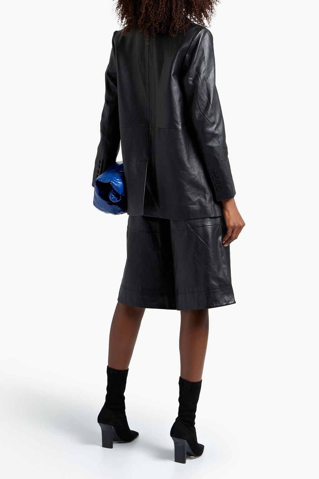 WALTER BAKER Kiki snake-effect leather blazer