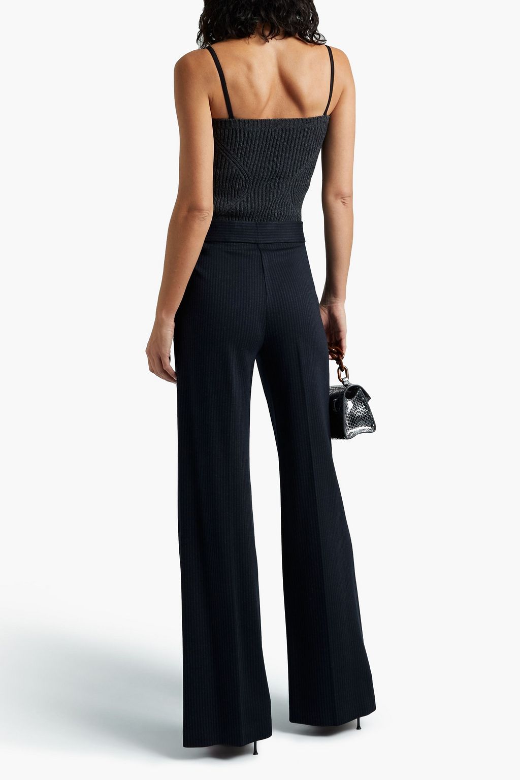 VALENTINO GARAVANI Pointelle-knit wool and cashmere-blend camisole