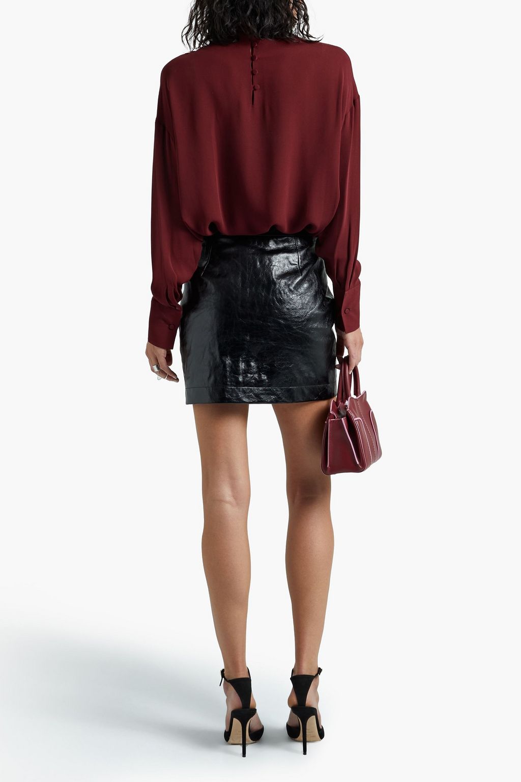 VALENTINO GARAVANI Leather mini skirt