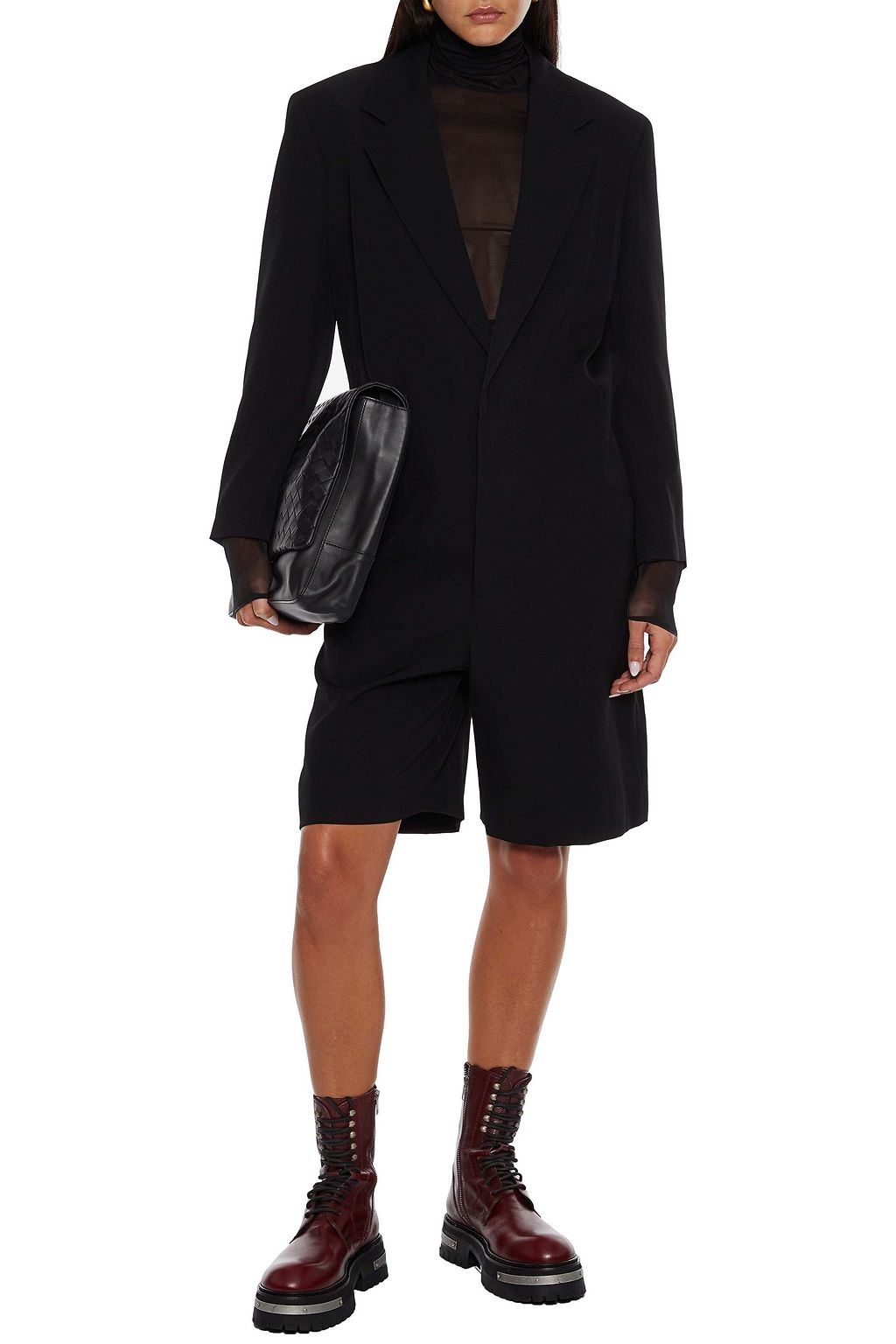 BOTTEGA VENETA Wool-twill playsuit