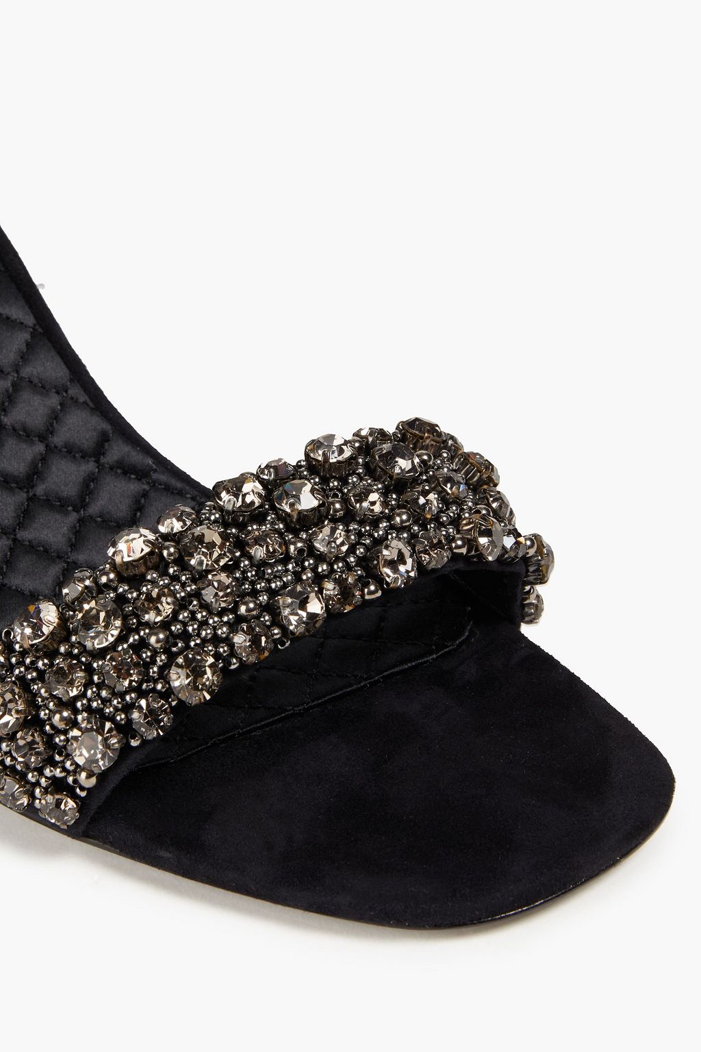TORY BURCH Crystal-embellished suede sandals