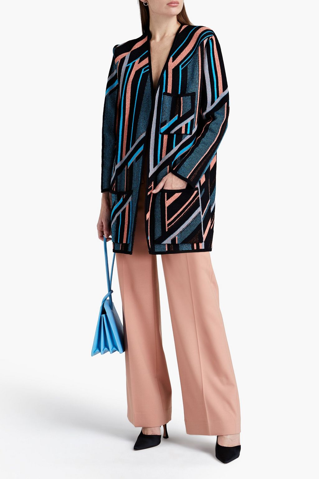 M MISSONI Metallic intarsia-knit cardigan