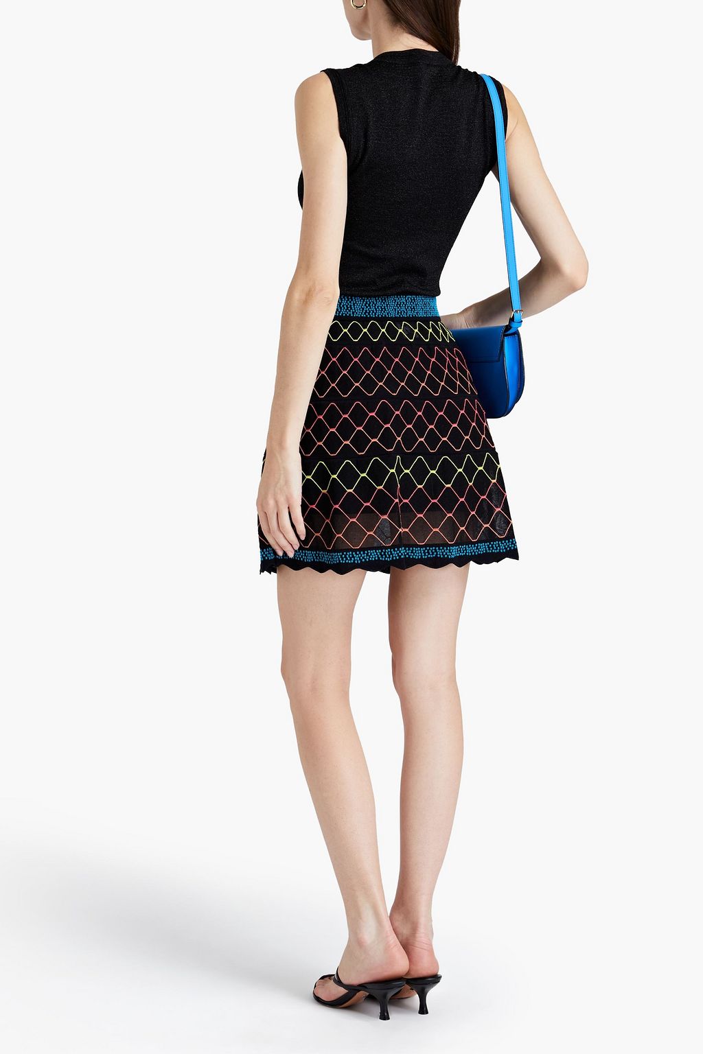 M MISSONI Metallic crochet-knit tank