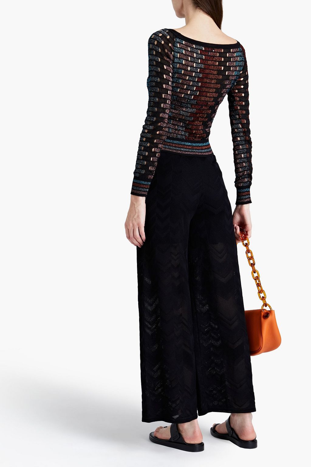 M MISSONI Crochet-knit flared pants