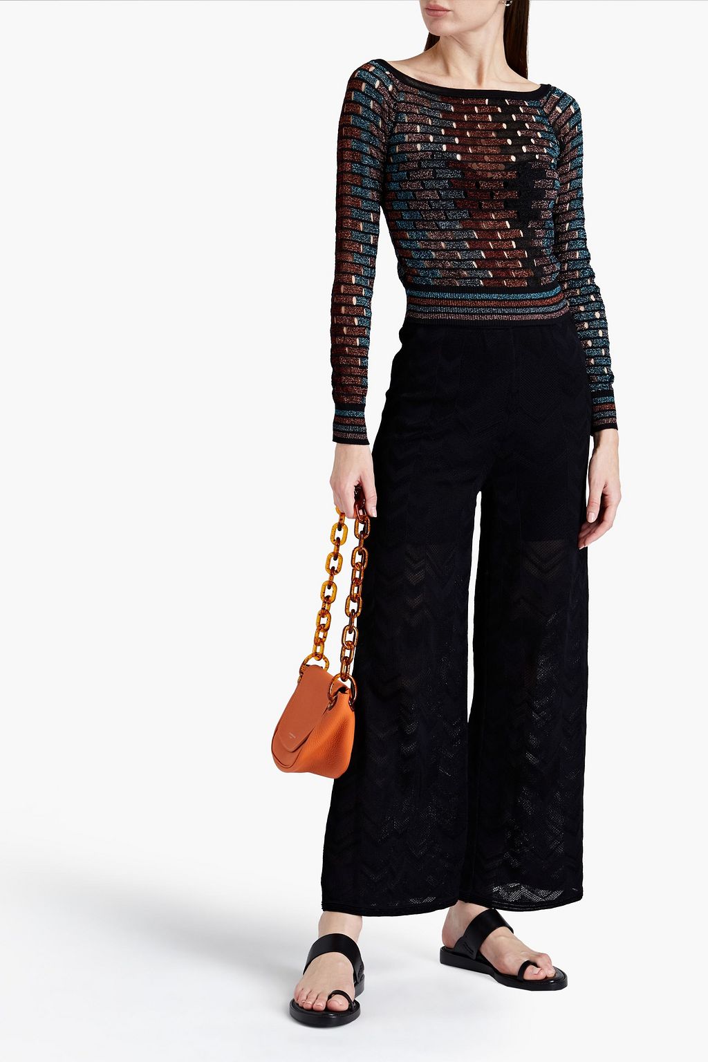 M MISSONI Crochet-knit flared pants