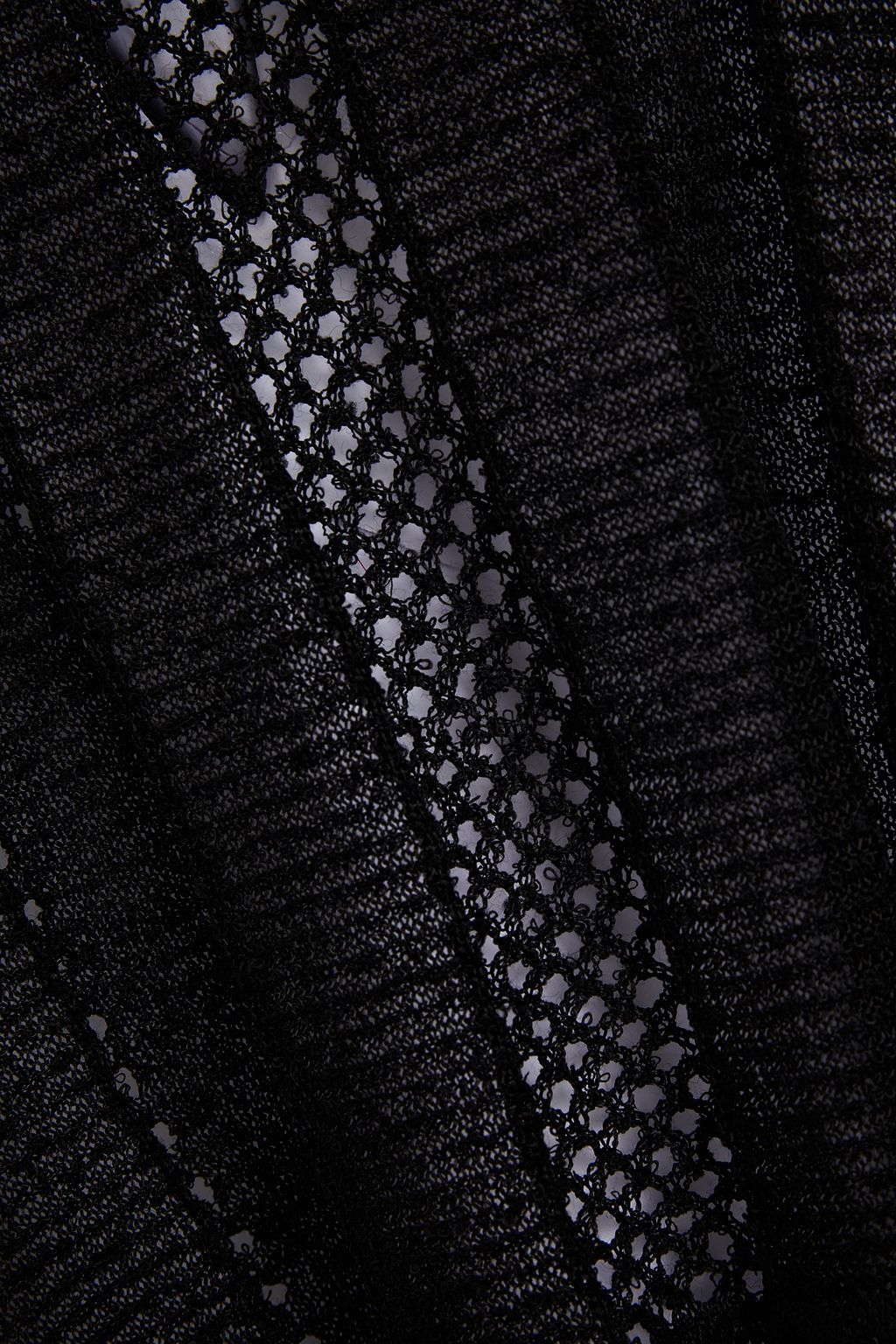 M MISSONI Pointelle-trimmed crochet-knit sweater