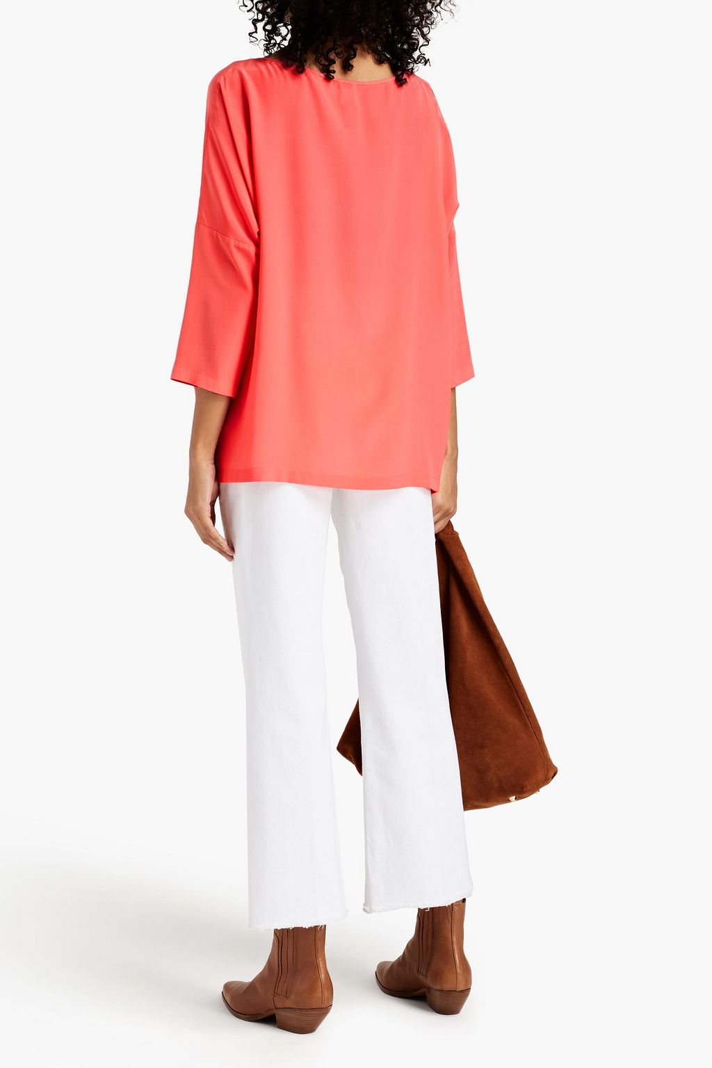 M MISSONI Oversized silk crepe de chine blouse