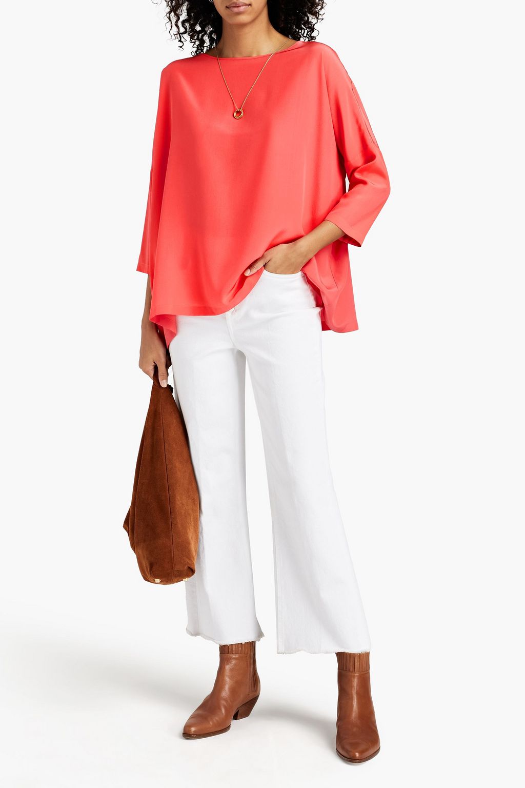 M MISSONI Oversized silk crepe de chine blouse
