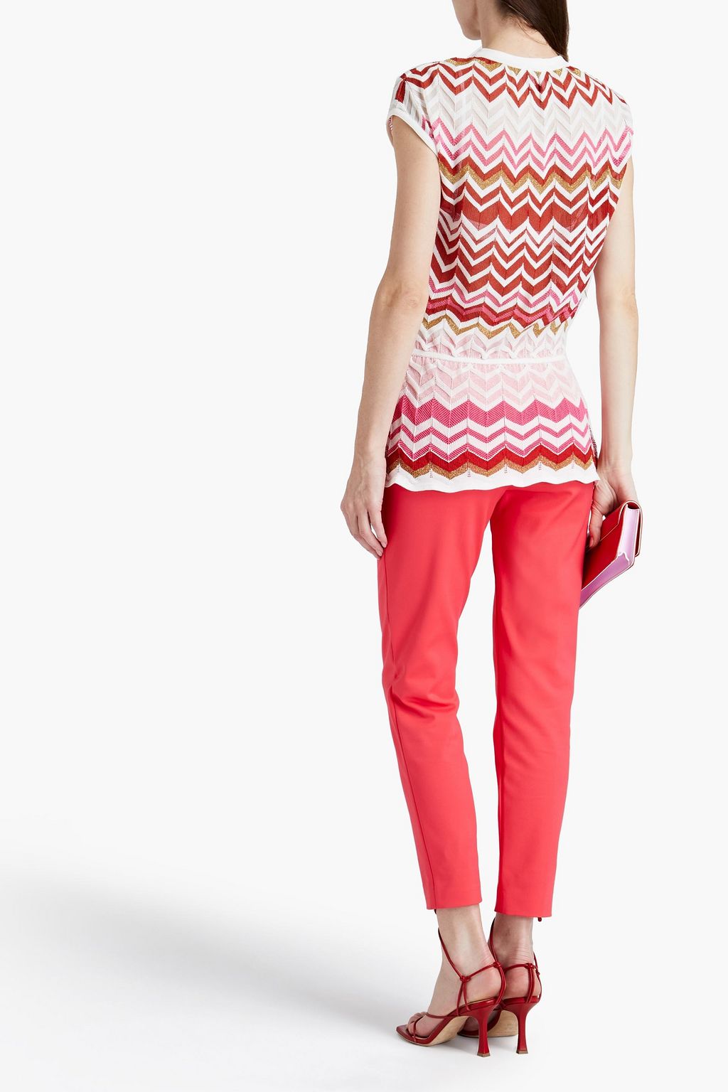 M MISSONI Cropped cotton-blend stretch-cady tapered pants