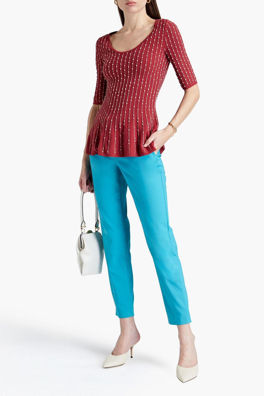 M MISSONI Cotton-blend stretch-cady tapered pants