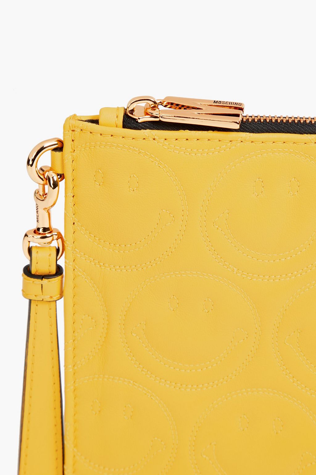 MOSCHINO Quilted leather clutch